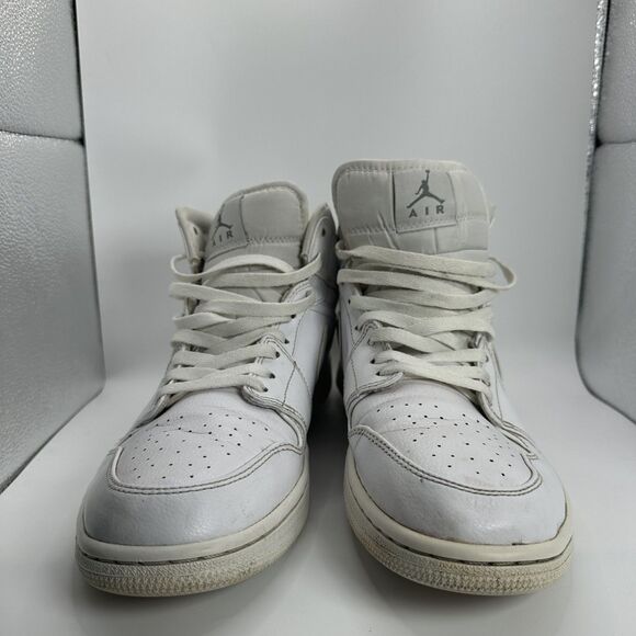 Nike Air Jordan Shoes‎ Mens Size 11.5 Triple White Mid High Sneakers Basketball main image 8